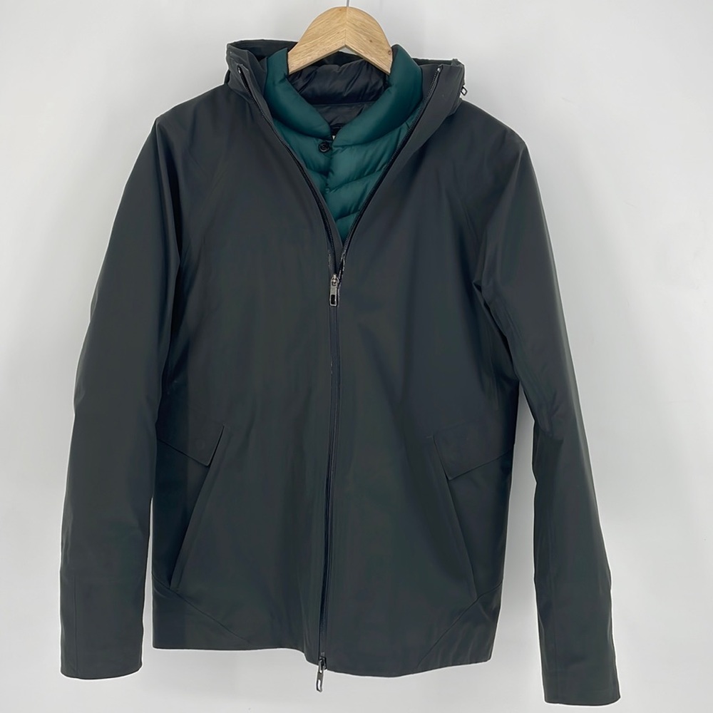LULULEMON field shell 3-in-1 puffer jacket green & teal size SM men's